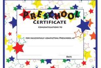 Color Craze Stars Preschool Certificates, 30/pkg throughout Preschool Graduation Certificate Template Free