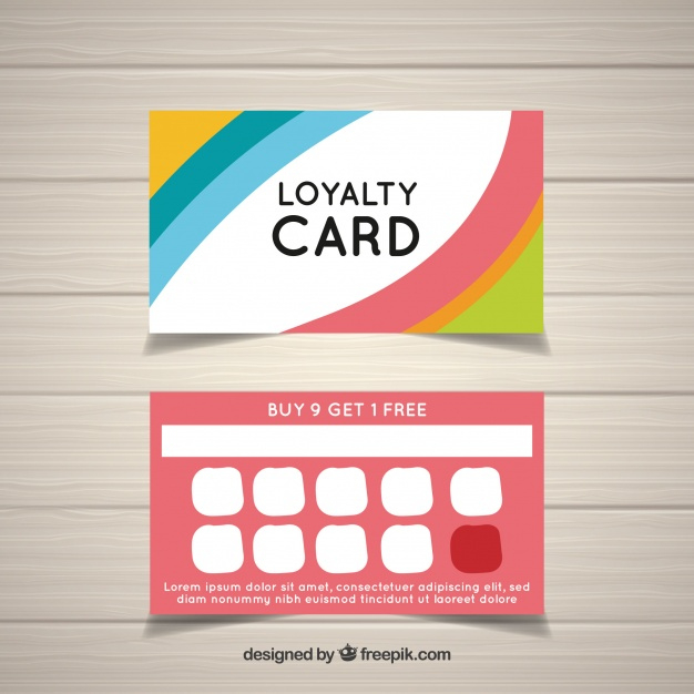 Colorful Loyalty Card Template | Free Vector intended for Customer Loyalty Card Template Free