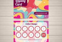 Colorful Loyalty Card Template With Flat Design | Free Vector regarding Loyalty Card Design Template
