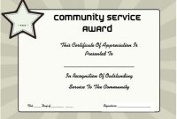 Community Service Certificate Of Completion: 10 Ready-Made with regard to Volunteer Award Certificate Template