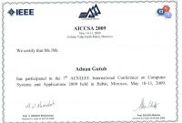 Conference Certificate Of Attendance Template (8 for International Conference Certificate Templates