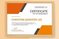 Conference Certificate Of Attendance Template (9 regarding Conference Certificate Of Attendance Template