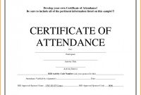Conference Certificate Of Attendance Template Awesome regarding Certificate Of Attendance Conference Template