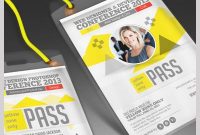 Conference Expo & Corporate Pass Id Badge | Id Card Template throughout Conference Id Card Template