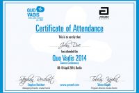 Conference Participation Certificate Template Blue Corner throughout Conference Certificate Of Attendance Template