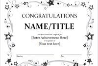 Congratulation Certificate Template For Word | Document Hub intended for Congratulations Certificate Word Template