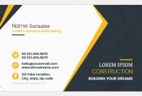Construction Worker Business Card Templates | Word & Excel in Construction Business Card Templates Download Free