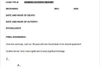 Coroners Report Template (9 pertaining to Blank Autopsy Report Template
