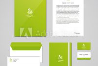 Corporate Identity Eco Design Template. Documentation For pertaining to Business Card Letterhead Envelope Template
