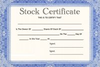 Corporate Share Certificate Template (4 with regard to Corporate Share Certificate Template