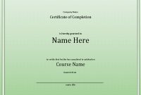 Course Completion Certificate with regard to Class Completion Certificate Template