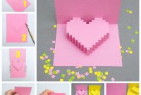 Creative Ideas – Diy Pixel Heart Popup Card pertaining to Pixel Heart Pop Up Card Template