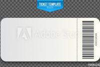 Creative Vector Illustration Of Empty Ticket Template Mockup inside Blank Train Ticket Template