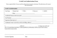 Credit Card Authorization Form Templates Download With in Credit Card On File Form Templates