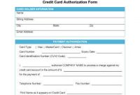 Credit Card Authorization Forms | Hloom intended for Credit Card On File Form Templates