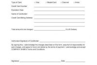Credit Card Authorization Forms | Hloom pertaining to Credit Card Payment Slip Template
