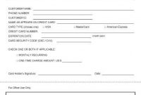 Credit Card Authorization Forms | Hloom with Credit Card Payment Slip Template