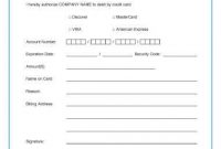 Credit Card Authorization Forms | Hloom with regard to Corporate Credit Card Agreement Template