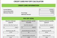 Credit Card Excel Template | Credit Card Spreadsheet Template for Credit Card Interest Calculator Excel Template