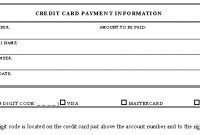 Credit Card Form inside Credit Card Payment Slip Template