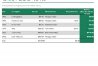 Credit Card Log with regard to Credit Card Payment Spreadsheet Template