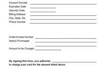 Credit Cards Authorization Form Template: 39 Ready To Use throughout Credit Card Authorisation Form Template Australia