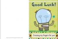 Crossing My Fingers For You Good Luck Card | Free Printable with Good Luck Card Template