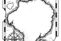 Cryptic Treasures: Treasure Map Coloring Pages | Pirate Maps in Blank Pirate Map Template