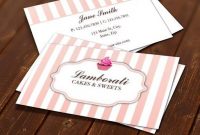 Cupcake Bakery Pink Cute Elegant Modern Business Card pertaining to Cake Business Cards Templates Free