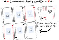 Customisable Card Deck Template – Languages, Esl, Maths And More! Make Your  Own Playing Cards. intended for Deck Of Cards Template