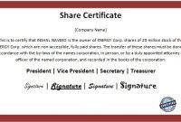 Customizable Business Share Certificate Templates | Word intended for Template Of Share Certificate