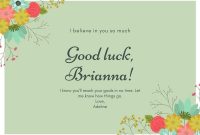 Customize 31+ Good Luck Cards Templates Online – Canva in Good Luck Card Template