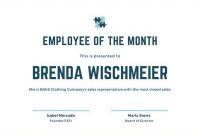 Customize 43+ Employee Of The Month Certificates Templates pertaining to Employee Of The Month Certificate Template With Picture