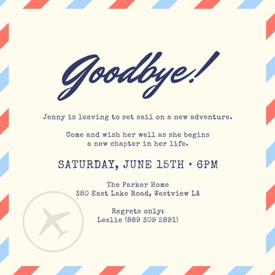 Customize 75+ Farewell Party Invitations Templates Online throughout Farewell Invitation Card Template