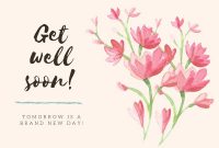 Customize 88+ Get Well Soon Cards Templates Online – Canva inside Get Well Card Template