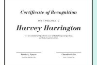 Customize Professional Recognition Certificate Templates in Template For Recognition Certificate