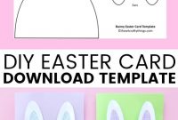 Cutest Bunny Diy Easter Card | Easter Crafts Diy, Easter Diy inside Easter Chick Card Template
