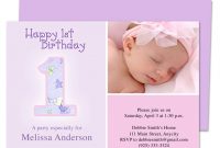 Dainty 1St Birthday Invitations Templates. Printable Diy throughout First Birthday Invitation Card Template