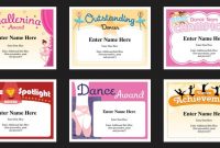 Dance Certificate Templates | Dancing Award Certificates inside Dance Certificate Template
