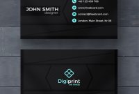 Dark Business Card Template | Free Psd File with regard to Name Card Template Photoshop