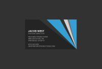 Dark Gray And Blue Generic Business Card Template throughout Generic Business Card Template