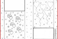 Darling Valentine Cards Coloring Page intended for Valentine Card Template For Kids