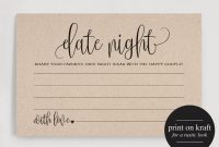 Date Night Cards, Date Night Ideas, Date Jar, Wedding Advice inside Marriage Advice Cards Templates