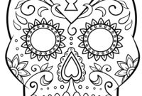 Day Of The Dead Sugar Skull Coloring Page | Free Printable in Blank Sugar Skull Template