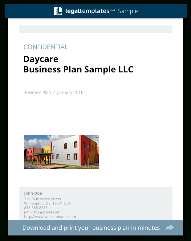 Daycare Business Plan Sample | Legal Templates inside Daycare Business Plan Template Free Download