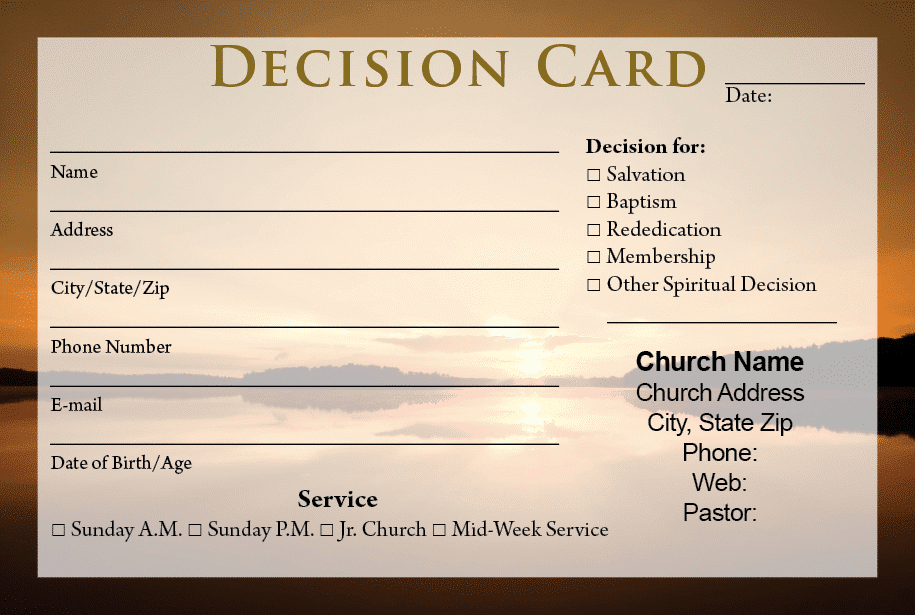 Decision Cards - Calvary Publishing regarding Decision Card Template