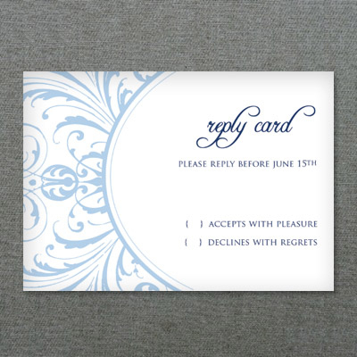 Deco Scroll Wedding Rsvp Card Template within Template For Rsvp Cards For Wedding