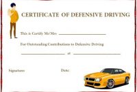 Defensive Driving Certificate Templates | Certificate inside Safe Driving Certificate Template