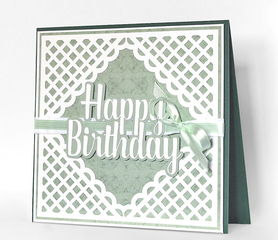 Diamond Lattice Frame | Birthday Card Template Free, Cricut inside Free Svg Card Templates