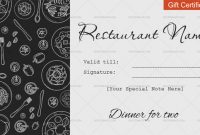 Dinner For Two Gift Certificate Templates – Editable within Dinner Certificate Template Free